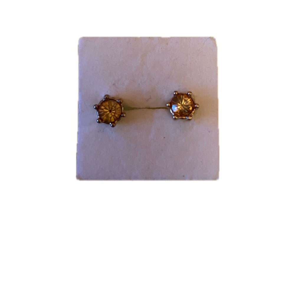 Amber gemstone stud fashion earrings